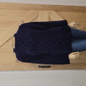 Vintage | Milano Design Group Navy Knit Chenille Sweater | Small